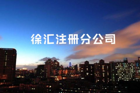 如何在上海徐汇注册分公司？